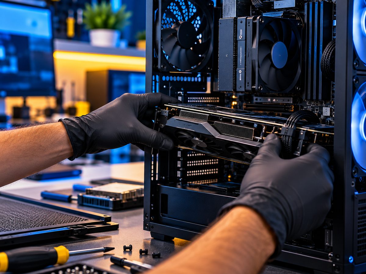 Instalação de placa de vídeo em um PC gamer